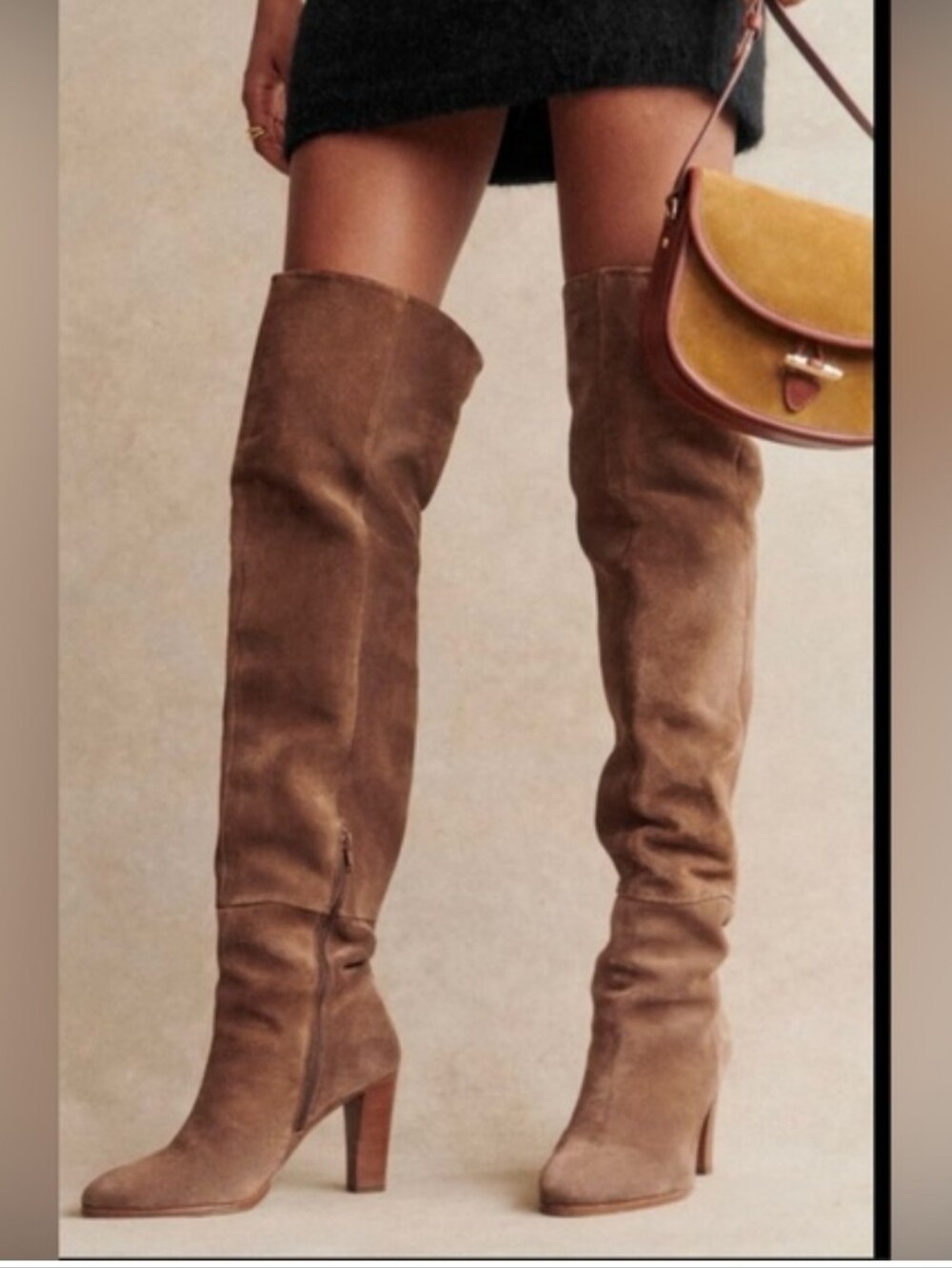Sézane Suede Over The Knee Boots